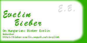 evelin bieber business card